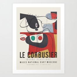 Le Corbusier - Exhibition poster for Musée National d’Art Moderne, 1954 Art Print