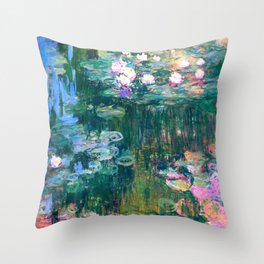 water lilies : Monet Throw Pillow