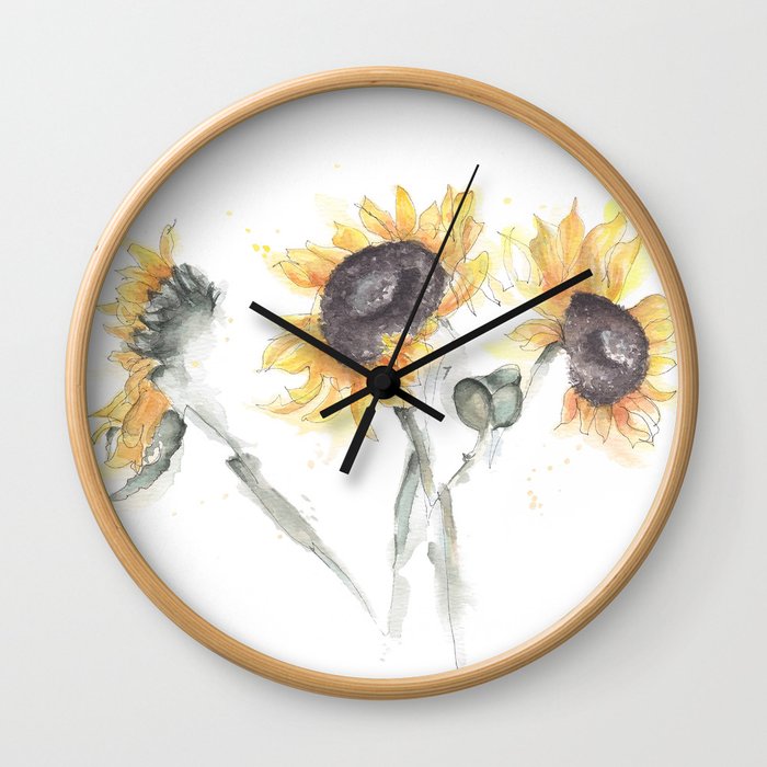 Sunflowers Wall Clock