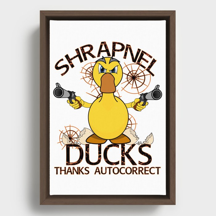 Shrapnel Duck Guns Framed Canvas