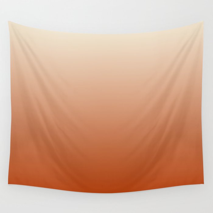 RUST Desert Brown color Ombre pattern Wall Tapestry
