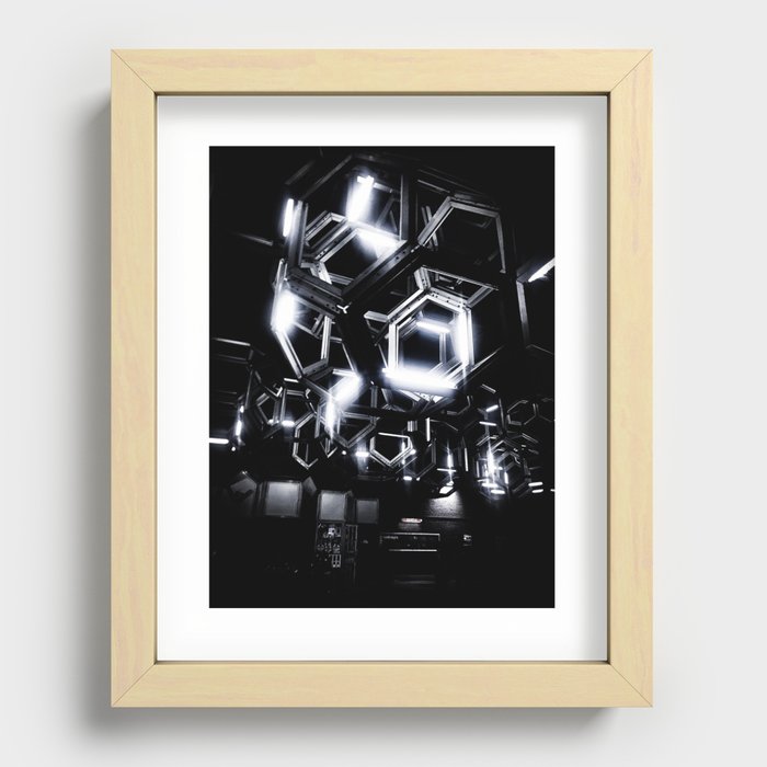 Structure in a Montreal Metro Station Recessed Framed Print