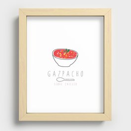 Gazpacho soup kitchen chef decor cooking  Recessed Framed Print