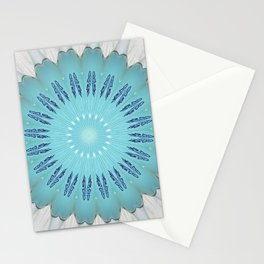 Turquoise Starburst Abstract Stationery Cards