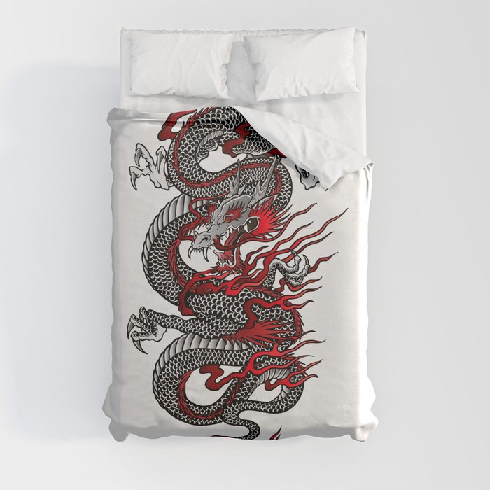 Asian Dragon Duvet Cover