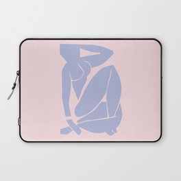 Purple on Pink Matisse Nude III, Abstract Art Decor Laptop Sleeve