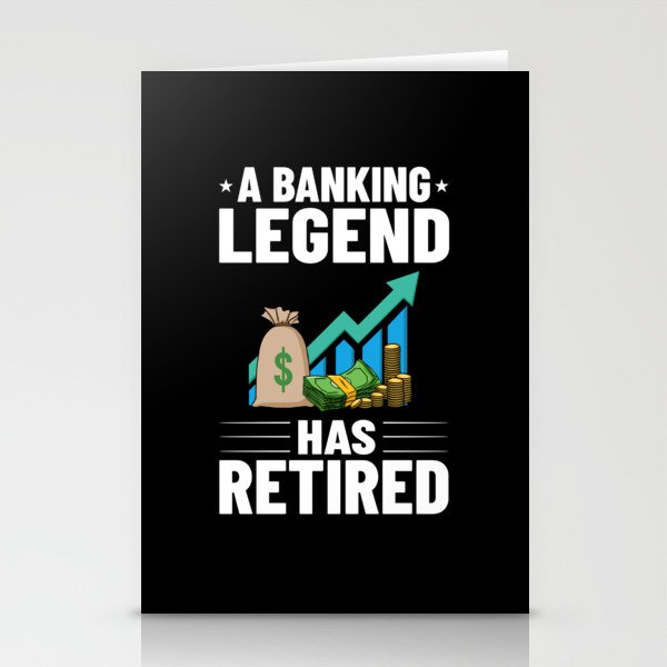 Retired Banker Investment Banking Money Bank Stationery Cards