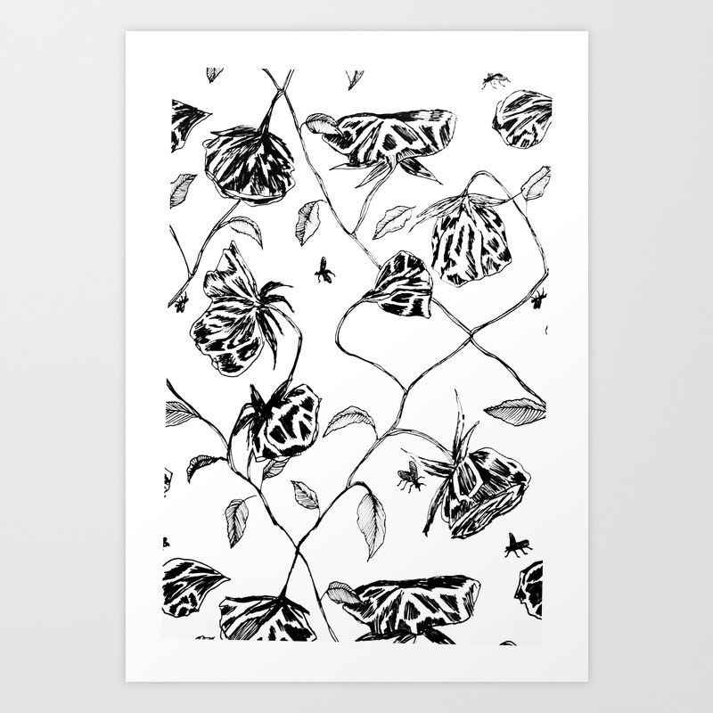 Dead Roses Flies Garden Drawing Art Print By Celinestromback Society6 We have made a drawing of a dead tree let us try to do a flower this time. dead roses flies garden drawing art print by celinestromback