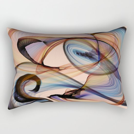 Bird Flame Peach Rectangular Pillow
