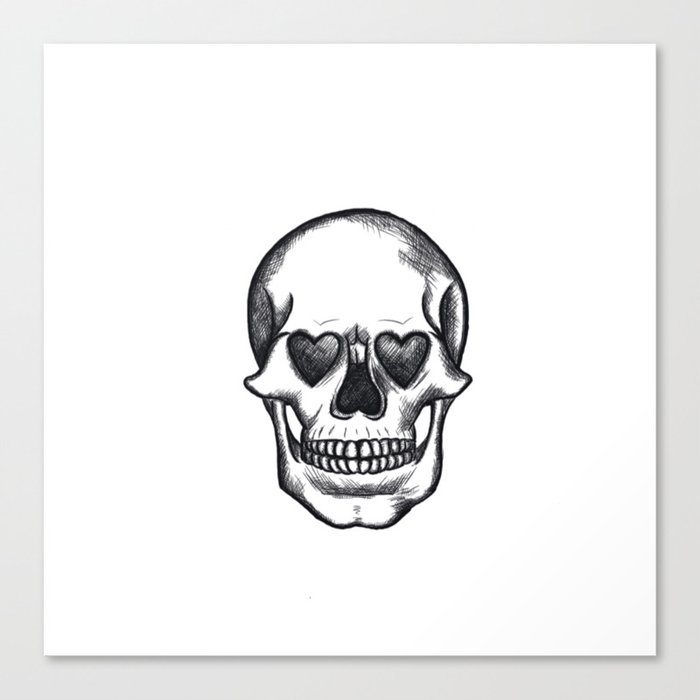 BONES IN LOVE Canvas Print