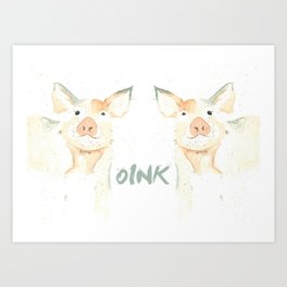 Piggie Oink Art Print