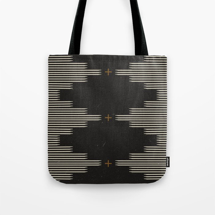 Southwestern Minimalist Black & White Tote Bag