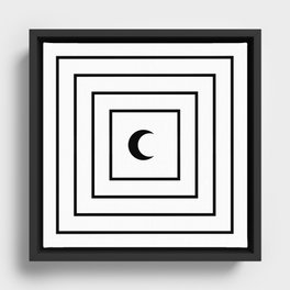 Small Moon Framed Canvas