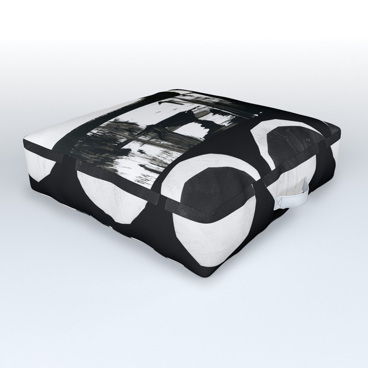 Edges Of Black And White Outdoor Floor Cushion By Nataliadora Society6