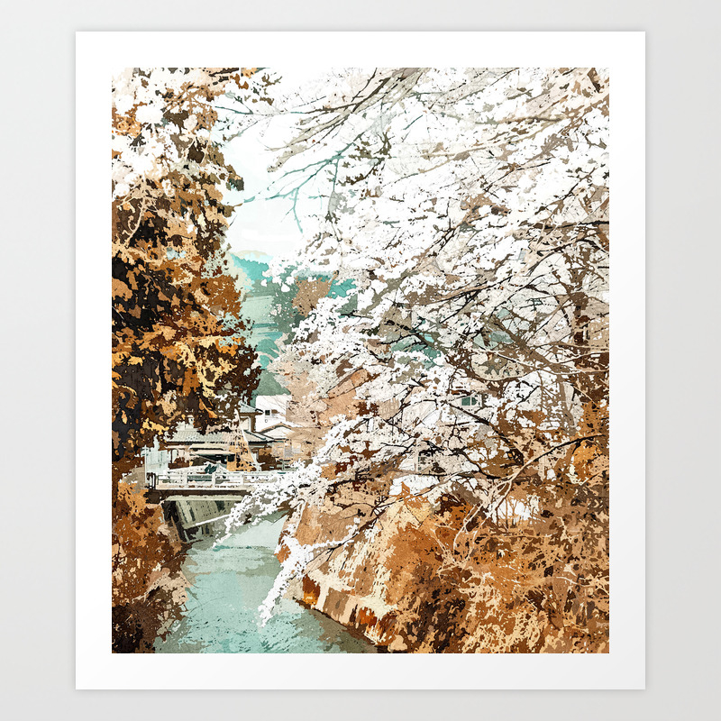 Japan Painting Places Art Print By 83oranges Society6