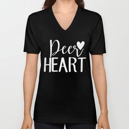 Deer Heart Valentine's Day V Neck T Shirt