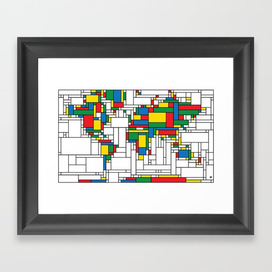 World Map - Modern Framed Art Print