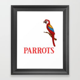 Parrot Bird Quaker African Gray Macaw Cage Framed Art Print