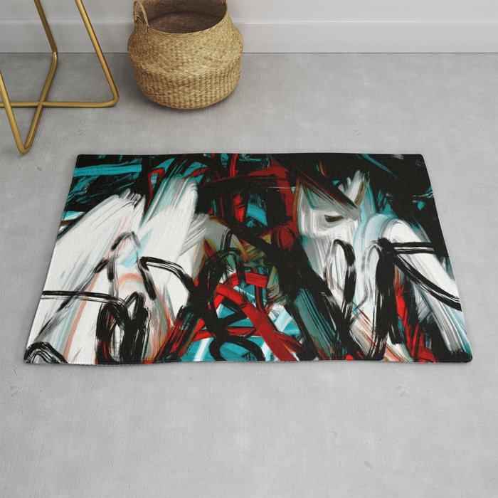 Abstract expressionist Art. Abstract Painting 98. Rug