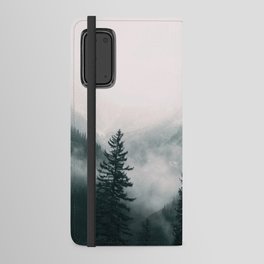 Forest mist beneath the mountain peaks Android Wallet Case
