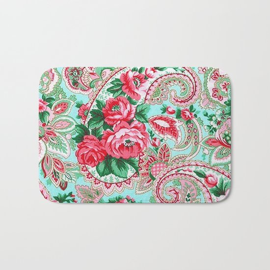 Floral Paisley Pattern 01 Bath Mat