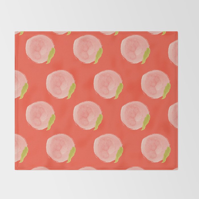 You Re A Peach Watercolor Painting Throw Blanket By Mari Orr