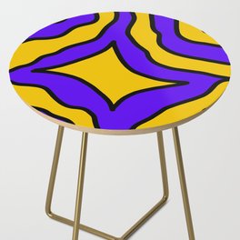 Purple and Yellow Abstract Design����  Side Table