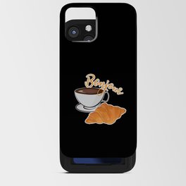 Croissant Coffee Bonjour - French Cafe iPhone Card Case