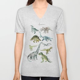 Dinosaurs V Neck T Shirt