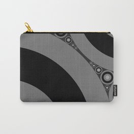 Black and White Bubbles Carry-All Pouch | Bubbles, Geometric, Spilled, Cool, Pouring, Black, Modern, Gray, Digital, Pattern 