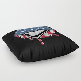 American Flag Lips Pretty Girly Floor Pillow