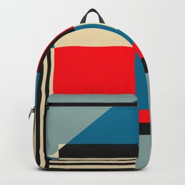 Piet Mondrian Inspired Modern Abstract Geometric Architecture Backpack
