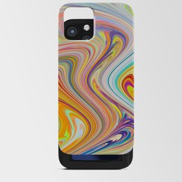 Surreal Wavy Abstraction In Multi Color iPhone Card Case