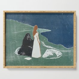 Edvard Munch - Two Women on the Shore Serving Tray
