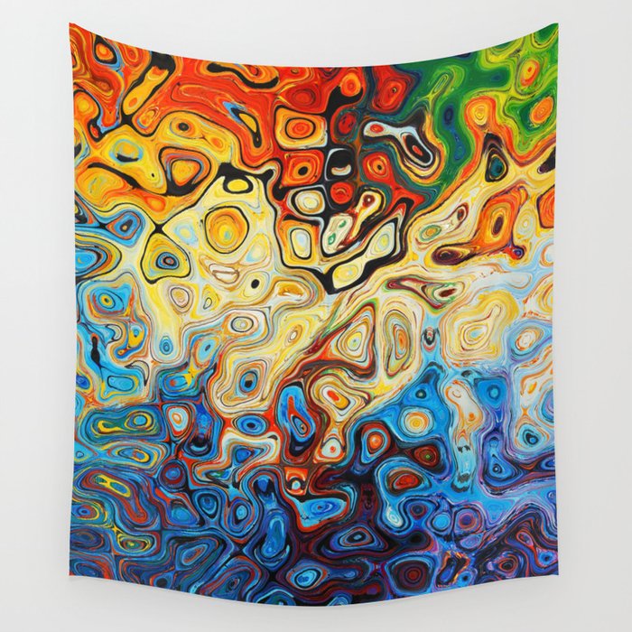 Colorful Abstract Pattern Wall Tapestry