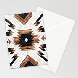 Urban Tribal Pattern No.5 - Aztec - Concrete and Wood Stationery Cards