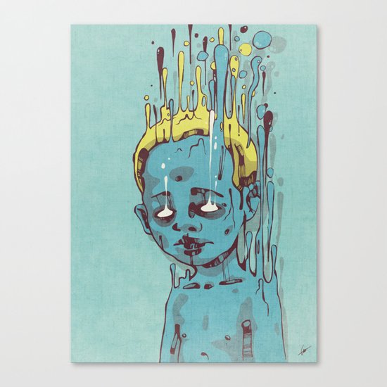 The Blue Boy with Golden Hair Canvas Print