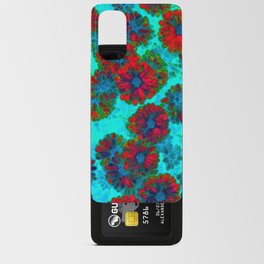 Red daisies Bohemian Floral abstract batik fabric Android Card Case