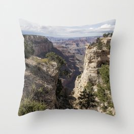 A Vertical View - Grand Canyon Throw Pillow