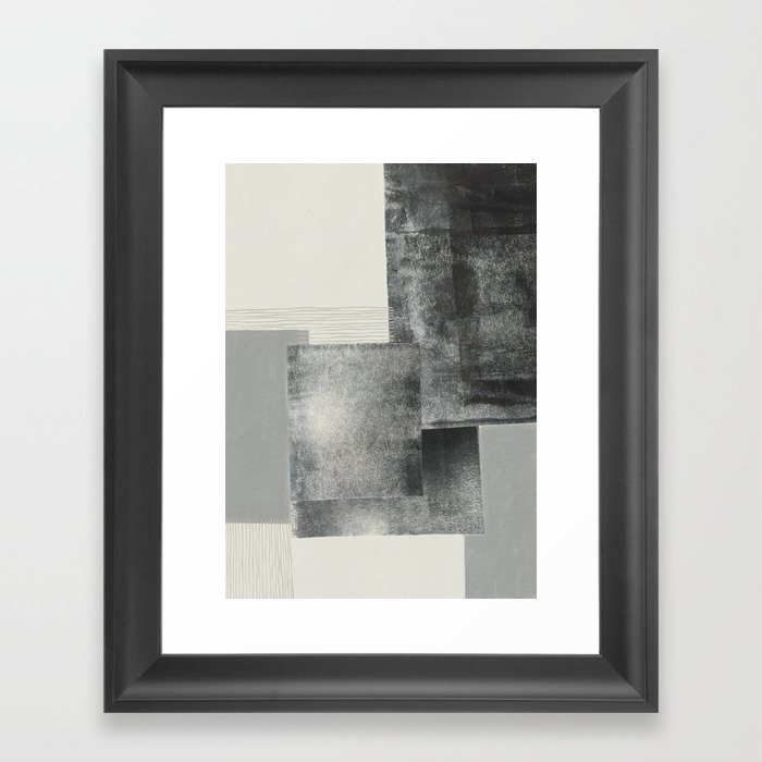 Monochrome Blocks #1 Framed Art Print