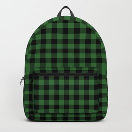 Classic Green Country Cottage Summer Buffalo Plaid Backpack