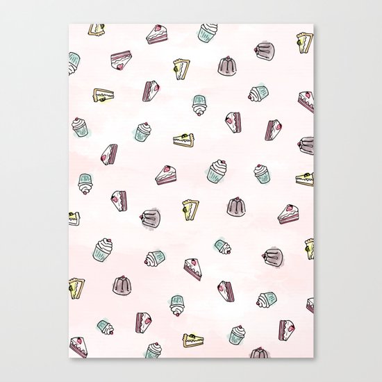 Desserts Rain Canvas Print