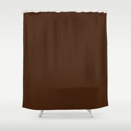 Dark Roast Brown Shower Curtain