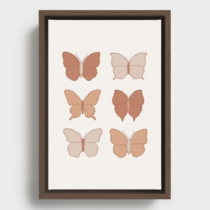 Boho Butterflies Framed Canvas