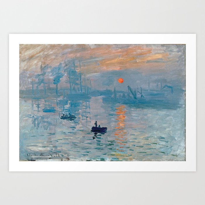 Claude Monet Impression Sunrise Art Print by colorfuldesigns | Society6