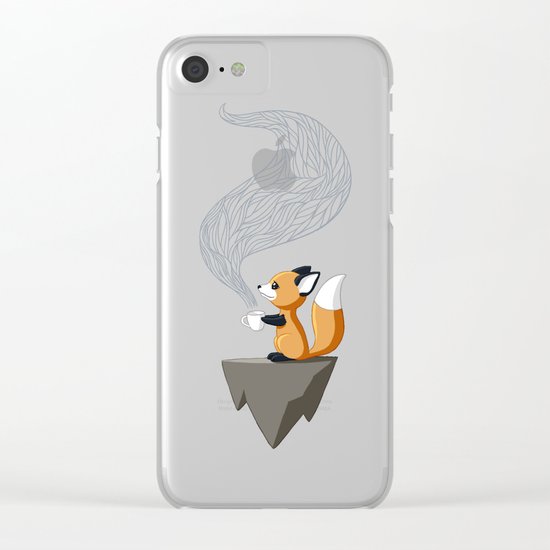 Fox Tea Clear iPhone Case