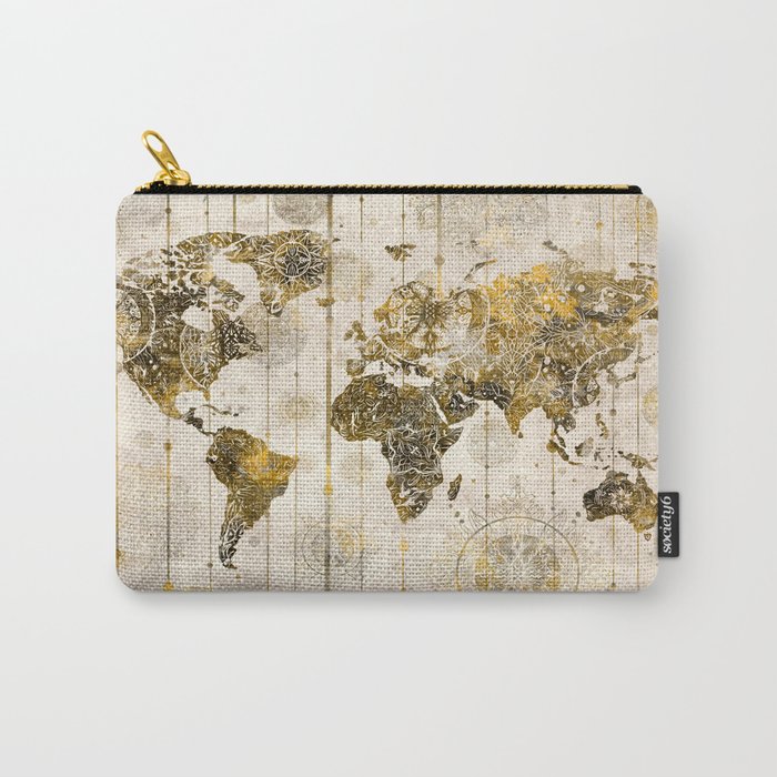 world map mandala sepia 1 Carry-All Pouch