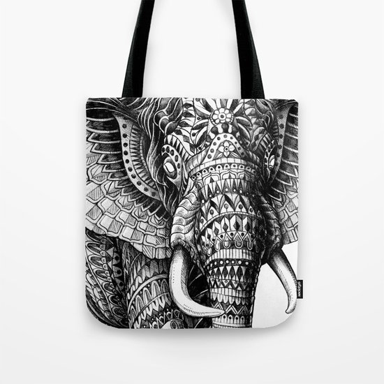 Ornate Elephant v.2 Tote Bag