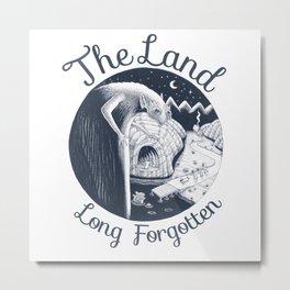 The Land Long Forgotten (w. text) Metal Print