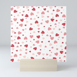Hearts pattern Mini Art Print